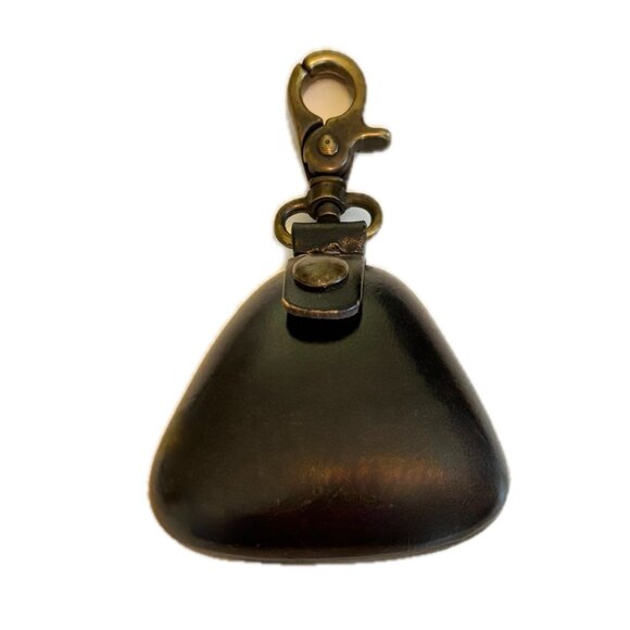 Hard Leather Pouch w Clasp Pellet Pouch Coin Wallet Trinket Holder Backpack - Picture 1 of 5